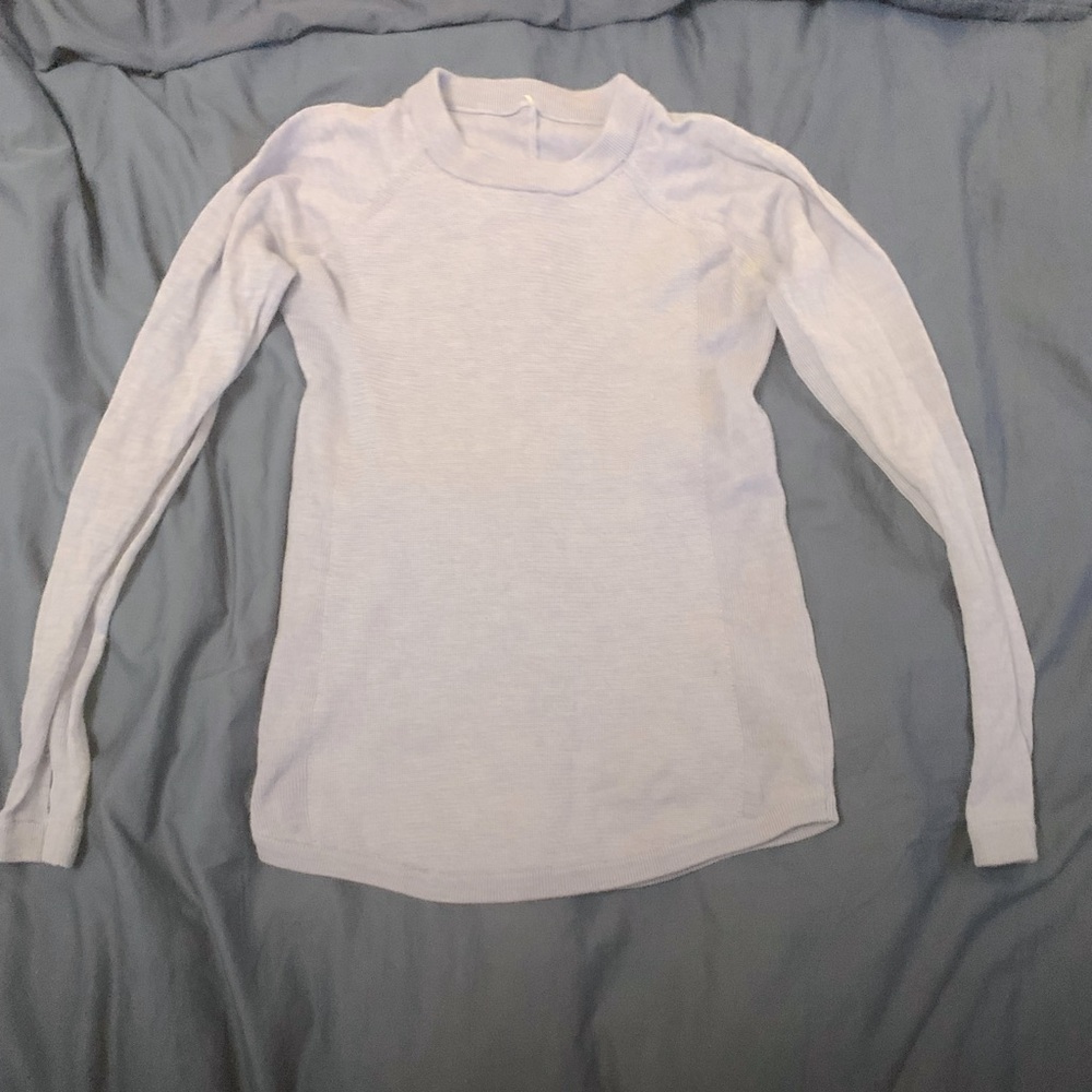 Lululemon lilac merino sweater size 6 - some wear